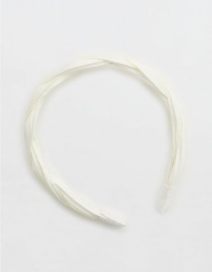 Aerie Twist Hair Accessories White | 7056KLENH