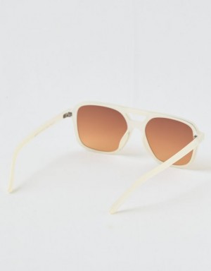 Aerie Vacay Mode Sunglasses White | 1592DZRKS