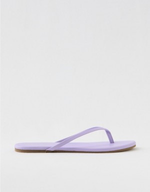 Aerie Woven Platform Flip Flops Purple / Wash | 6819IHVNJ