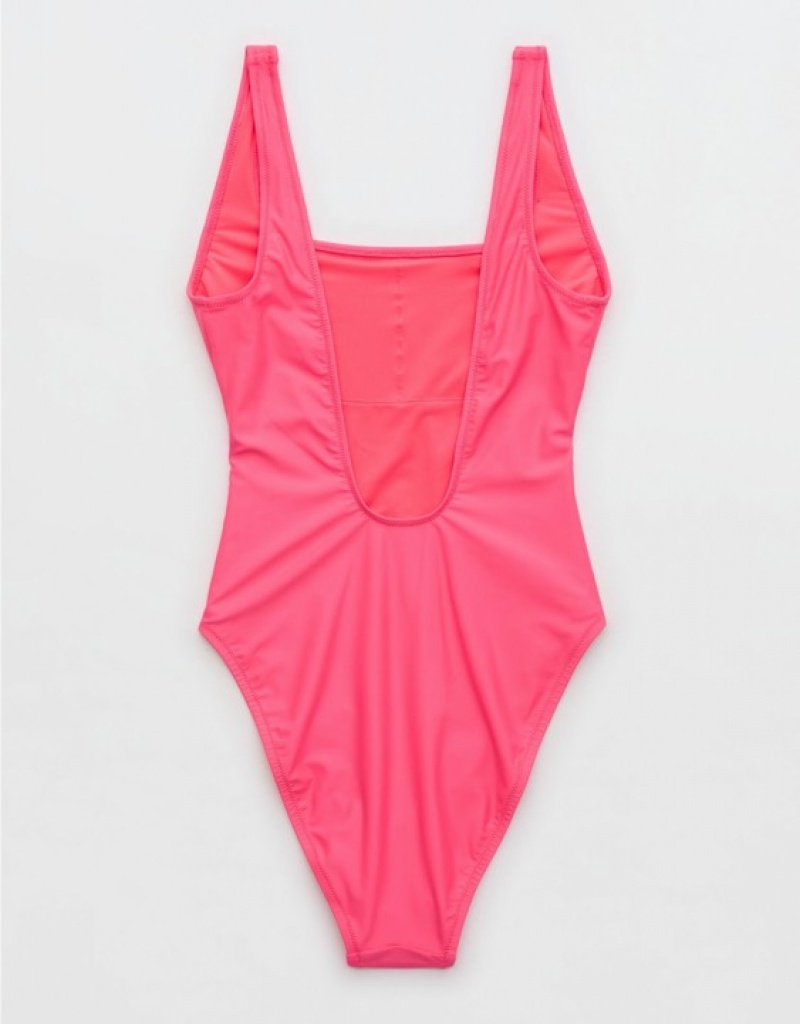 Aerie Astrology Babewatch One Piece Swimsuits Pink | 8051HPSOV