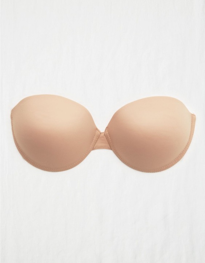 Aerie Backless Push Up Bare Bras Beige | 0936IDQXN