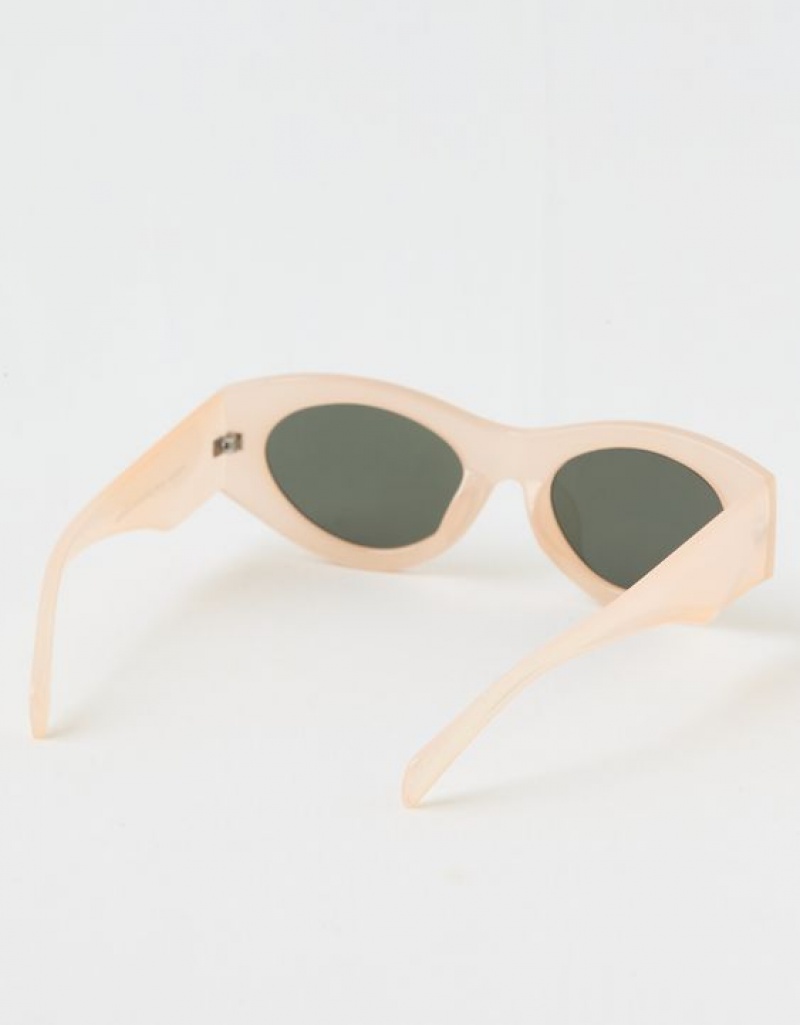 Aerie Beach Day Sunglasses Beige | 2396XHFBQ