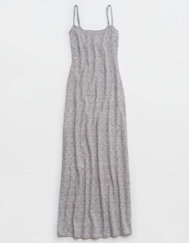 Aerie Bodycon Maxi Dress Grey | 5231ZFMTU