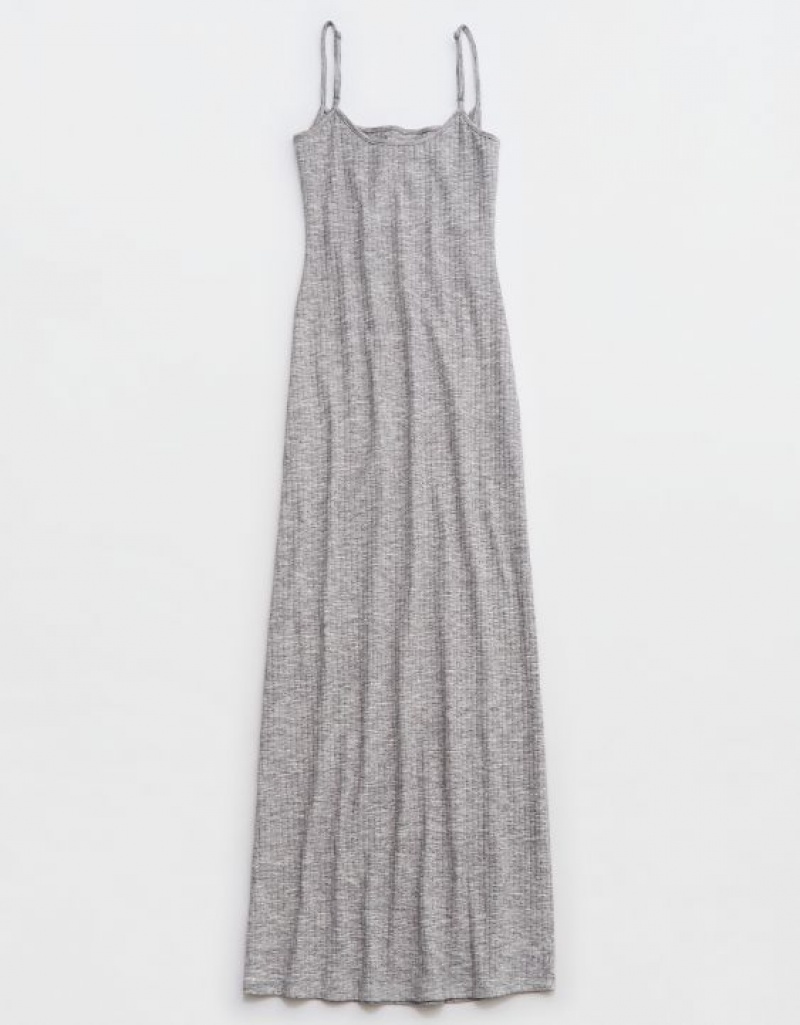 Aerie Bodycon Maxi Dress Grey | 5231ZFMTU