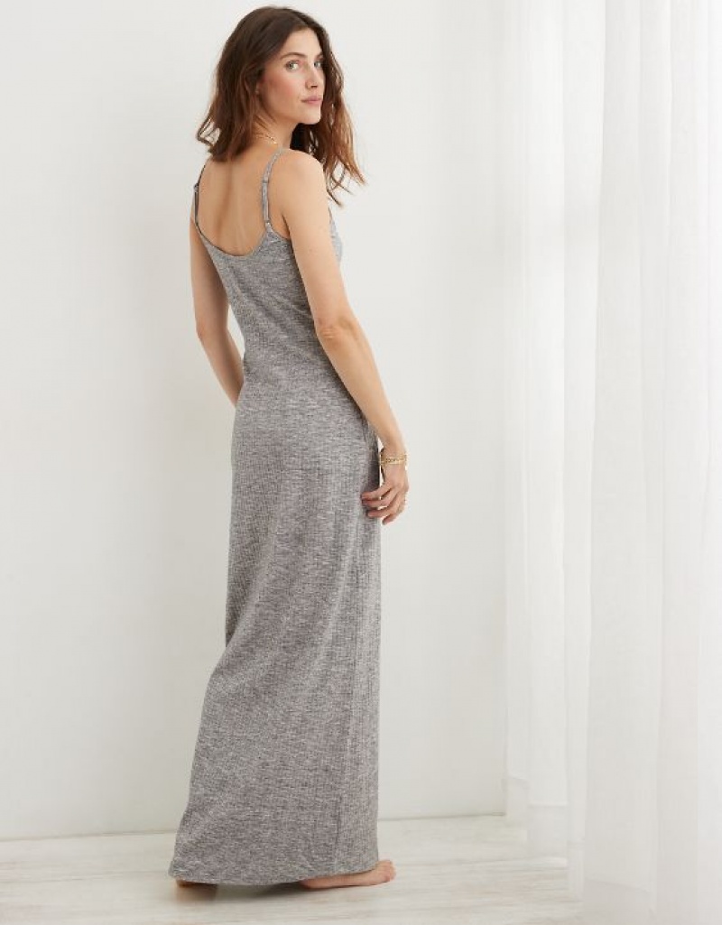 Aerie Bodycon Maxi Dress Grey | 5231ZFMTU