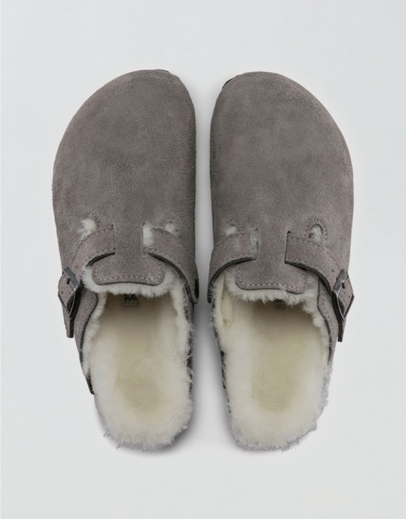 Aerie Boston Shearling Clogs Grey | 8526FIUHM