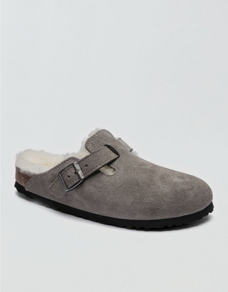 Aerie Boston Shearling Clogs Grey | 8526FIUHM