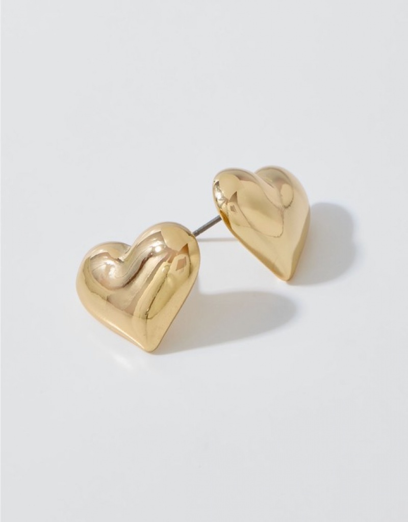 Aerie Bubble Heart Jewelry Gold | 3429RTYNZ