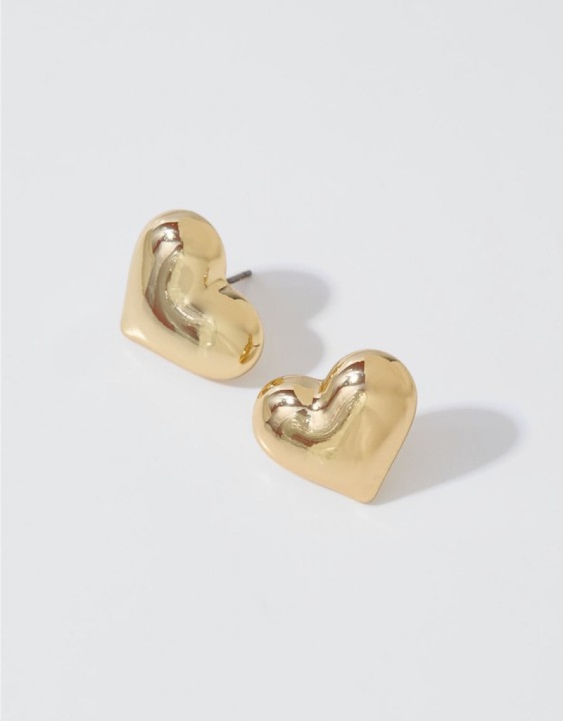 Aerie Bubble Heart Jewelry Gold | 3429RTYNZ