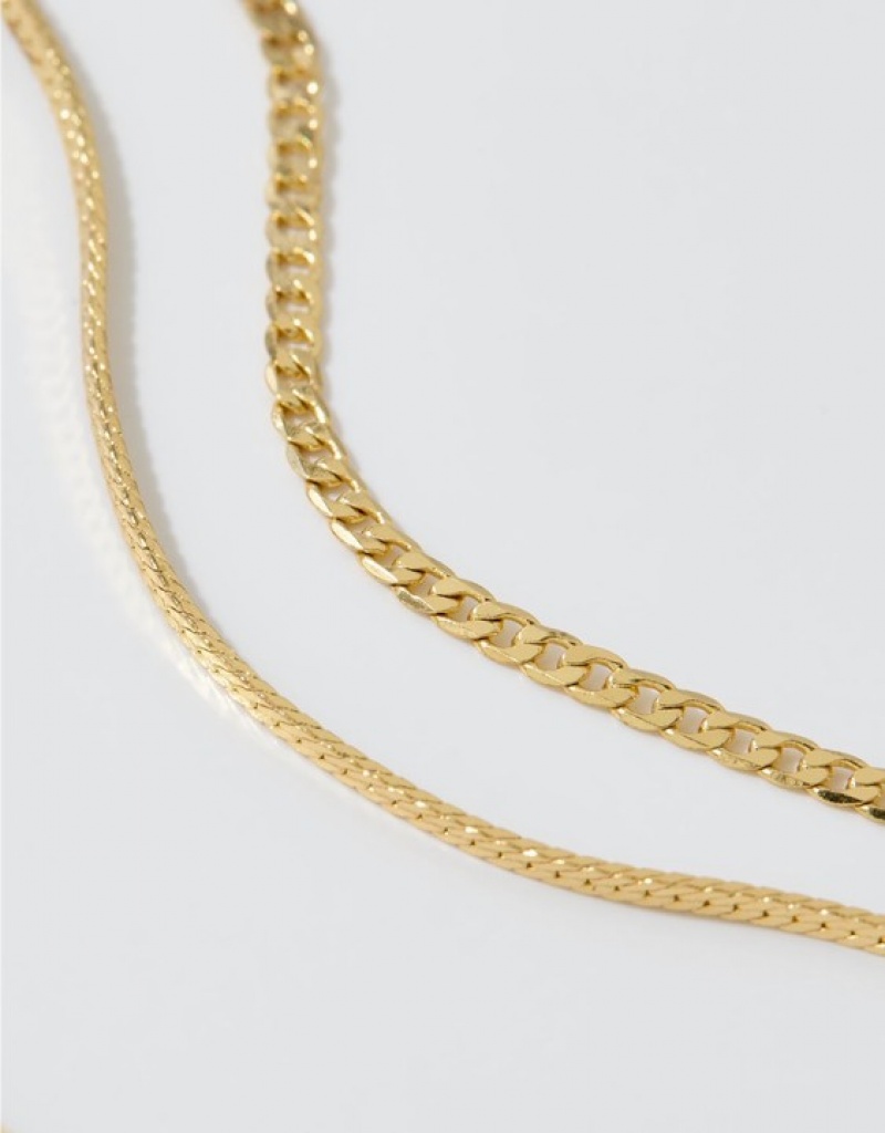 Aerie Chain 2-Pack Jewelry Gold | 9031GTSFN