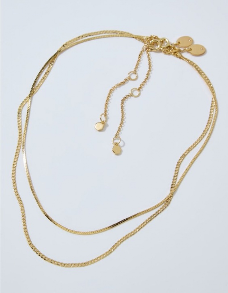 Aerie Chain 2-Pack Jewelry Gold | 9031GTSFN