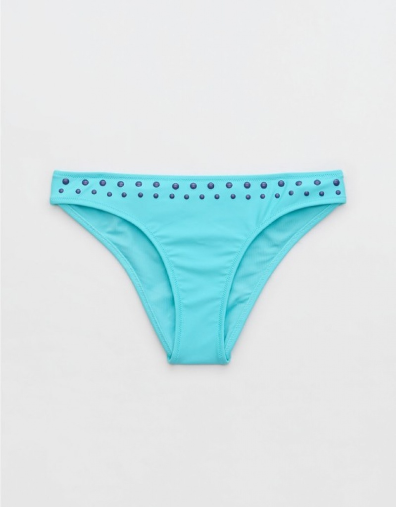 Aerie Cheeky Bikini Bottom Blue | 0185CMRVP