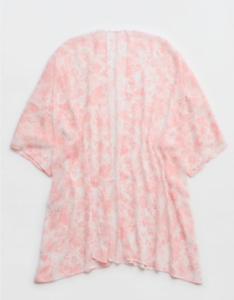 Aerie Chiffon Cape Dress Pink | 1634PZVHN