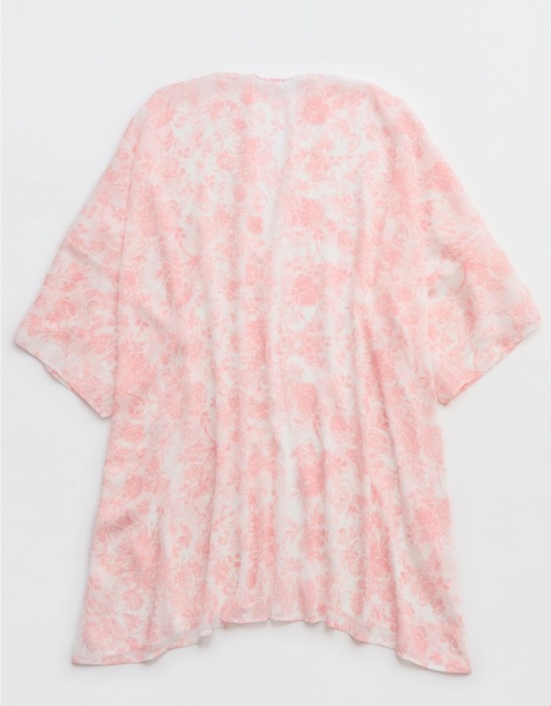 Aerie Chiffon Cape Dress Pink | 1634PZVHN