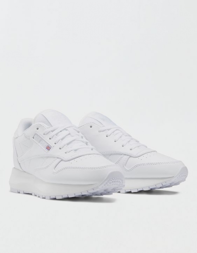 Aerie Classic Leather SP Sneakers White | 1563IKHNU