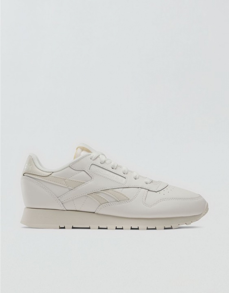 Aerie Classic Leather Sneakers White | 9548SCOVE