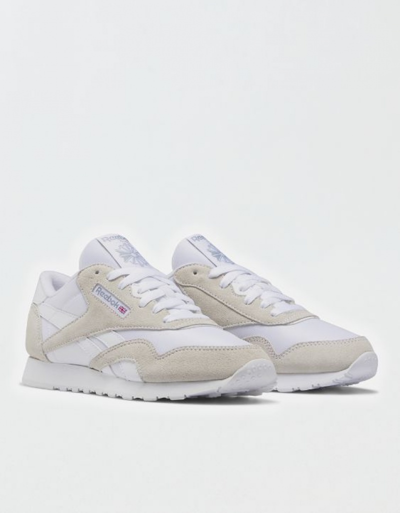 Aerie Classic Nylon Sneakers White | 4095YDAHP