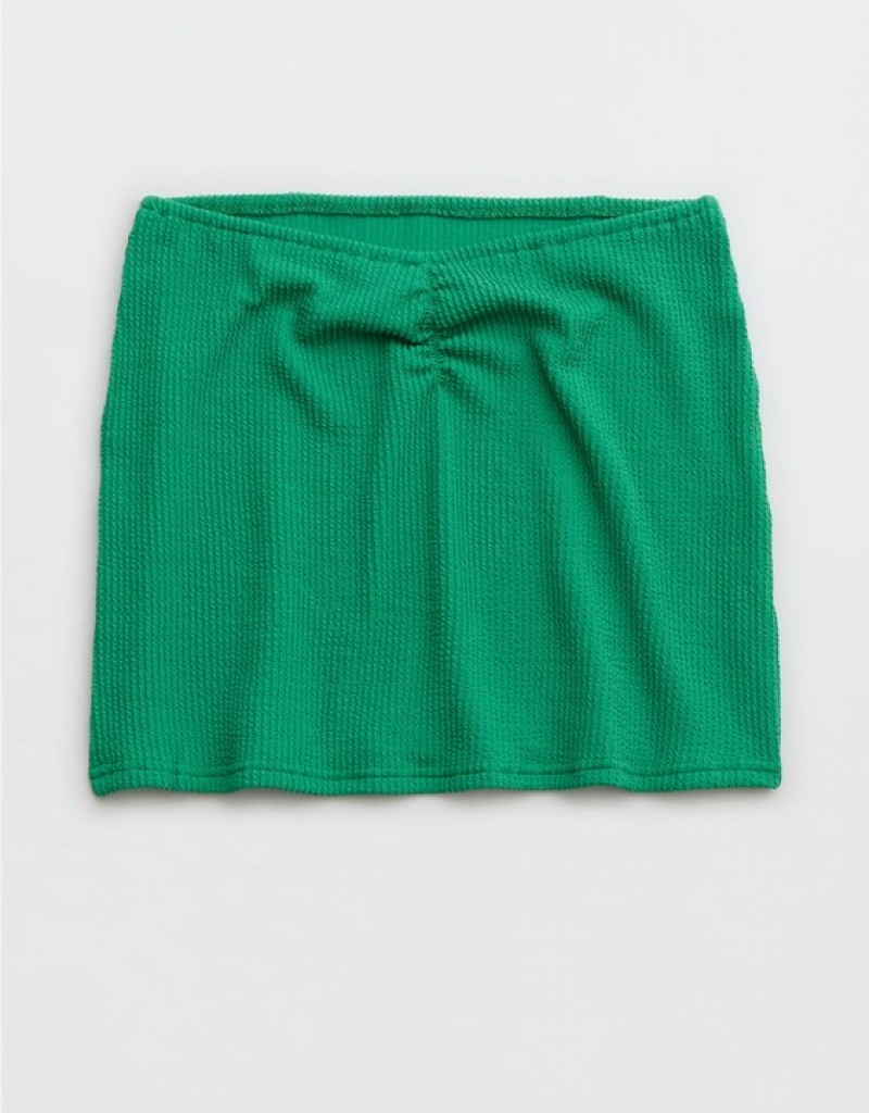 Aerie Crinkle Swim Tube Skirts Green | 4623XPQVE