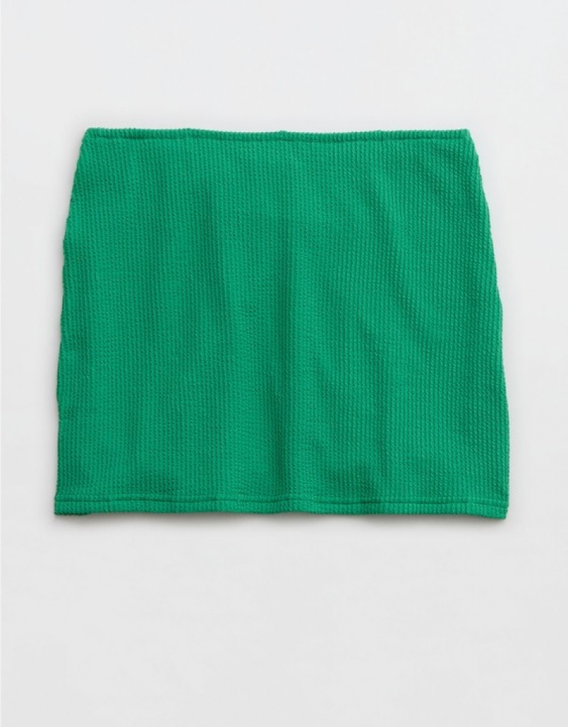 Aerie Crinkle Swim Tube Skirts Green | 4623XPQVE