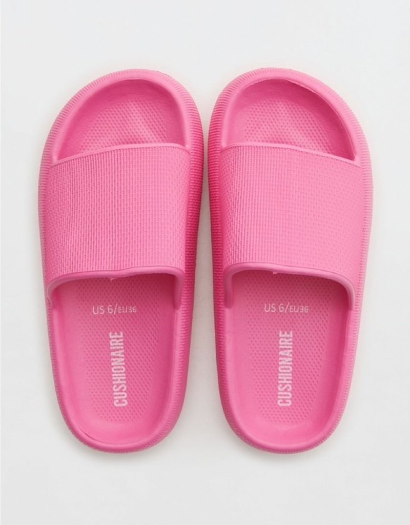 Aerie Cushionaire Feather Slides Light Pink | 7518AIDVN