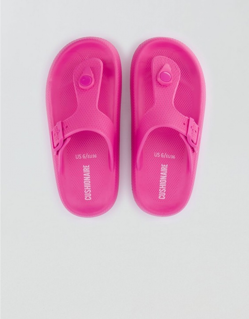 Aerie Cushonaire Flo Cloud Thong Sandals Pink | 0726ZXFPD