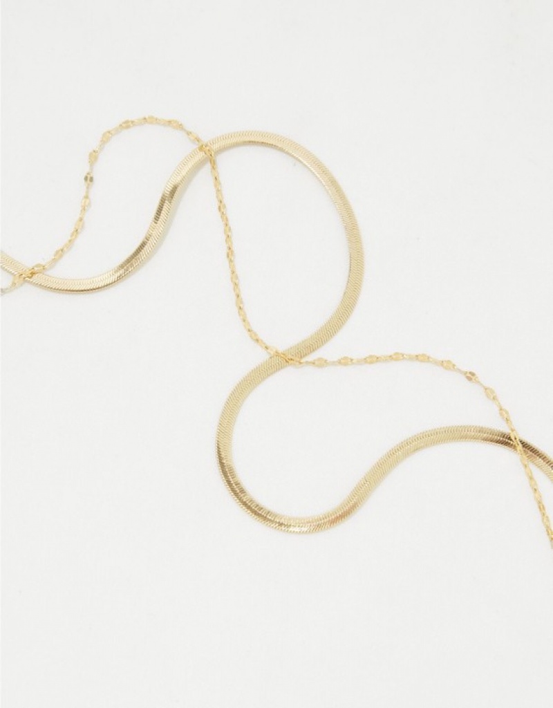 Aerie Dainty Snake Chain Pack Jewelry Gold | 0742LTKES