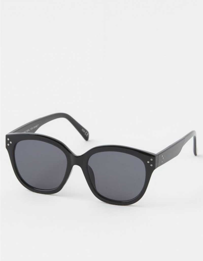 Aerie Dare To Square Sunglasses Black | 7198QCIVB