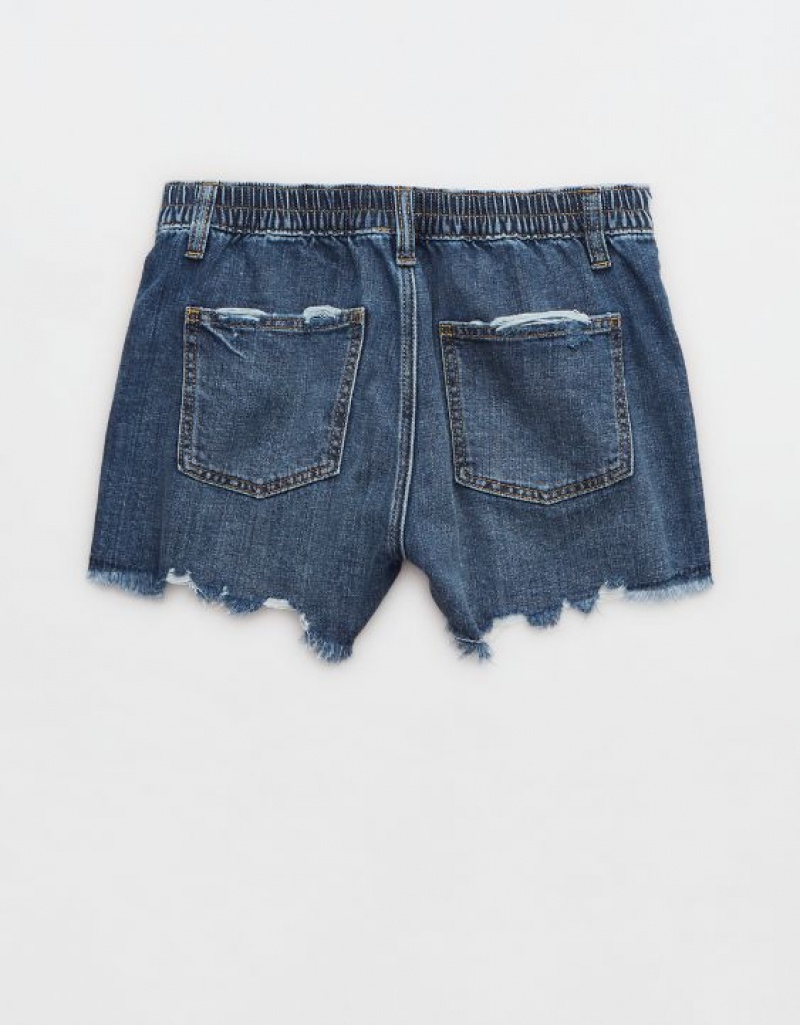 Aerie Daydream Denim Shorts Blue | 8053BEPFK