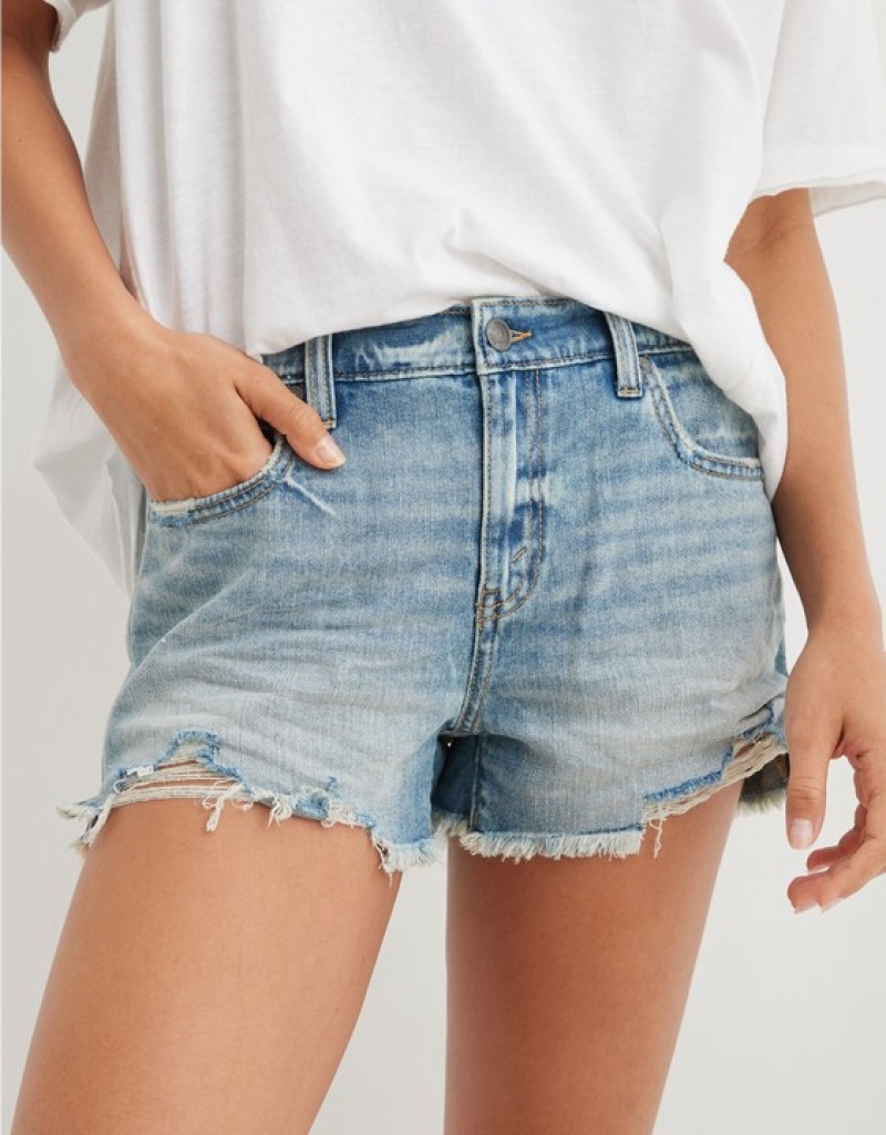 Aerie Daydream Denim Shorts Light Blue | 9587COGYB