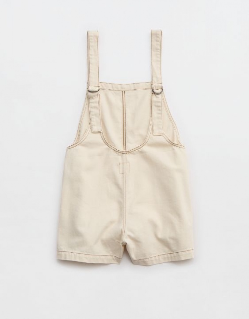 Aerie Denimalls Jumpsuit White | 0321MUWVL