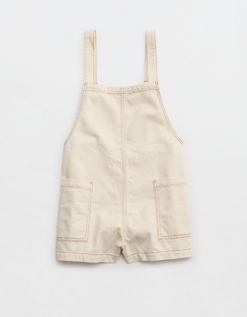 Aerie Denimalls Jumpsuit White | 0321MUWVL