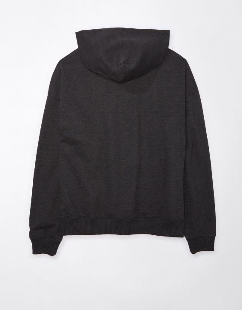 Aerie Fleece Hoodie Black | 3807LTXGA