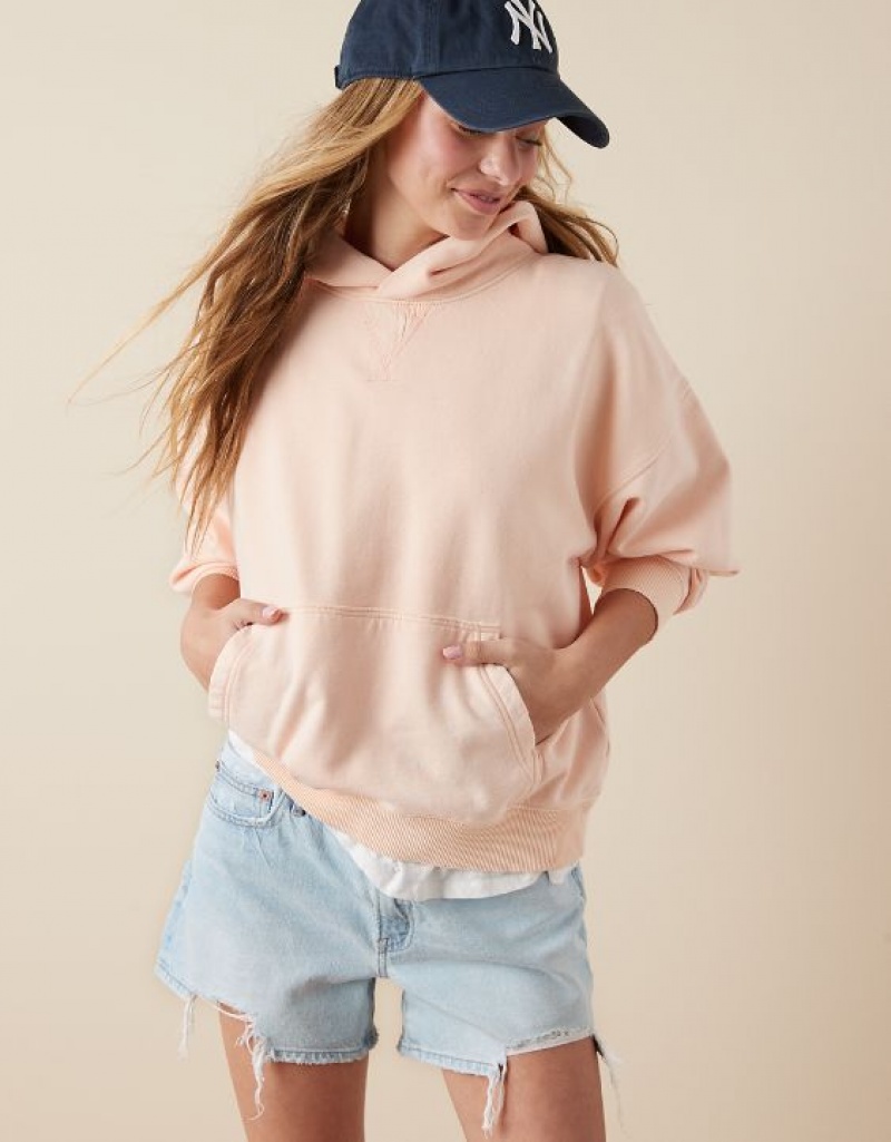 Aerie Fleece Hoodie Light Pink | 4906IPVUY