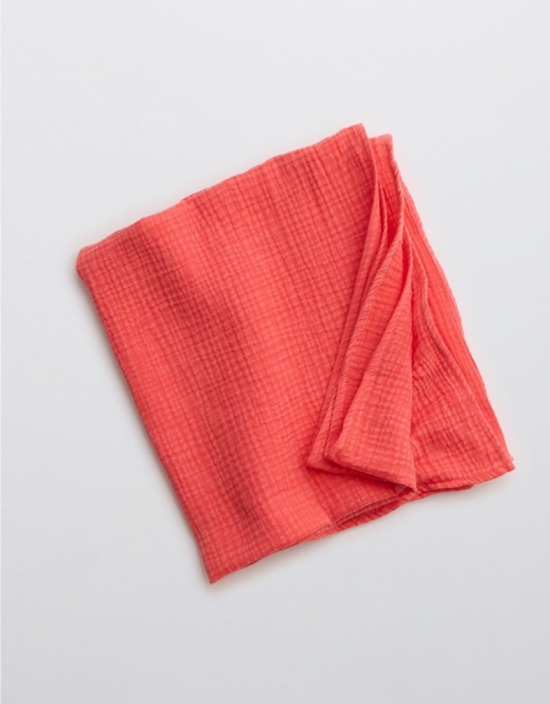 Aerie Gauze Mini Sarong Skirts Red | 5402DUQZG