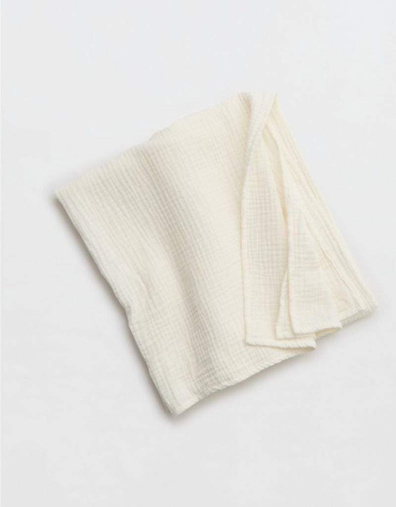 Aerie Gauze Mini Sarong Skirts White | 7824BVLDW