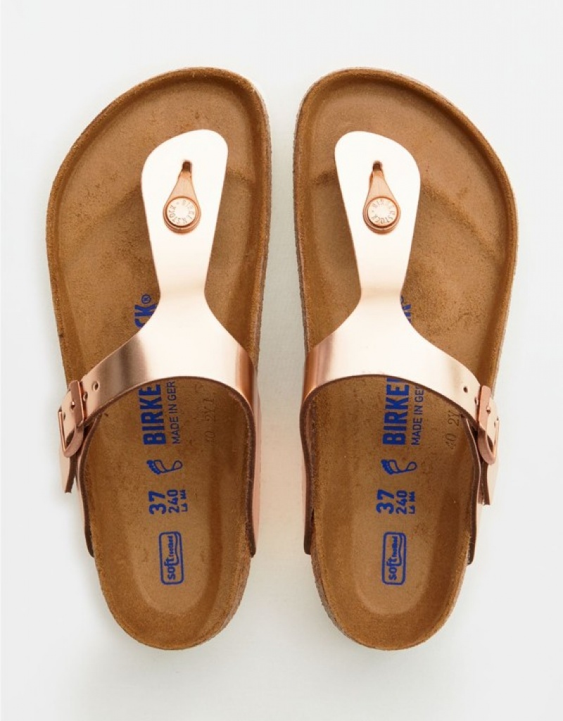 Aerie Gizeh Sandals Rose / Gold | 7396VECQG