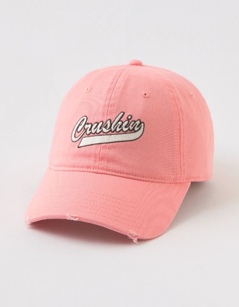 Aerie Graphic Baseball Hats Pink | 8912IUZNW