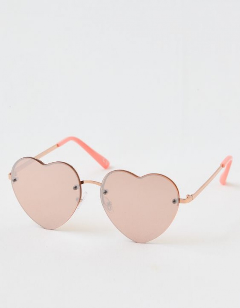 Aerie Heart Sunglasses Rose / Gold | 2681DAYEZ