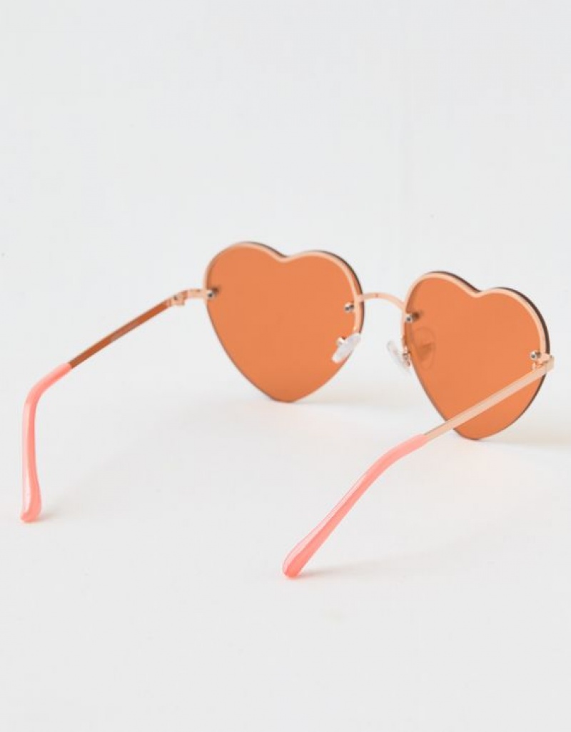 Aerie Heart Sunglasses Rose / Gold | 2681DAYEZ