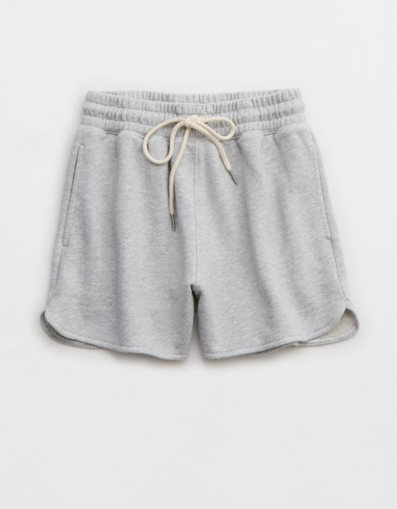 Aerie High Waisted REAL Shorts Grey | 2516FIPVJ