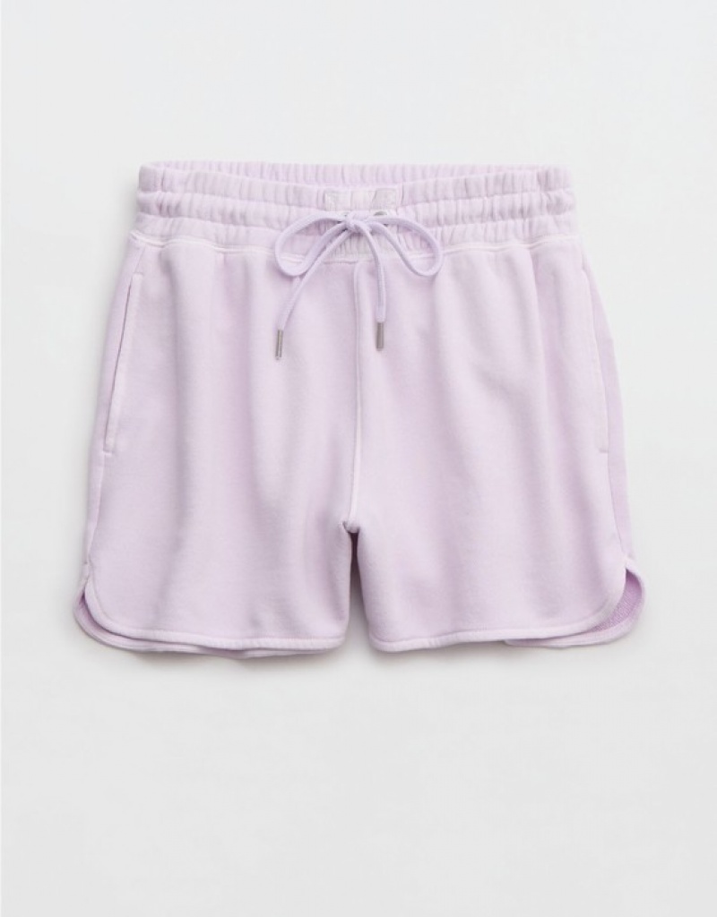 Aerie High Waisted REAL Shorts Lavender | 2390VDJBG