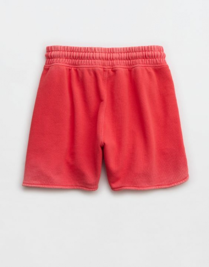 Aerie High Waisted REAL Shorts Red | 7348HPQSG