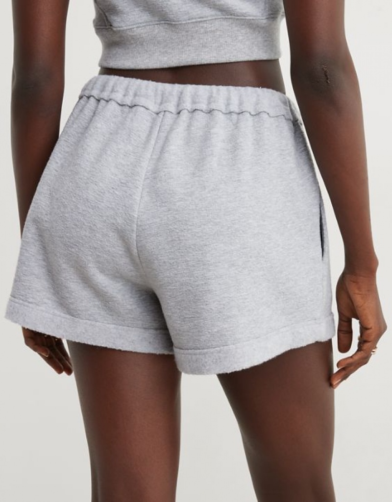 Aerie High Waisted Restart Shorts Grey | 3086FMVAK