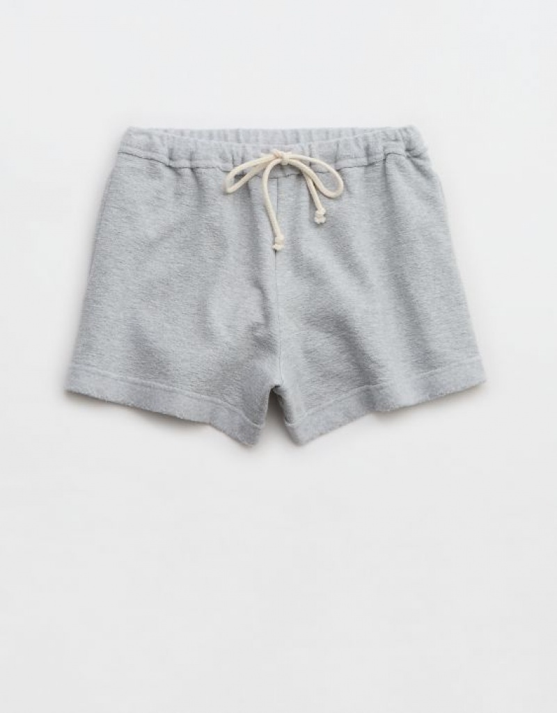 Aerie High Waisted Restart Shorts Grey | 3086FMVAK