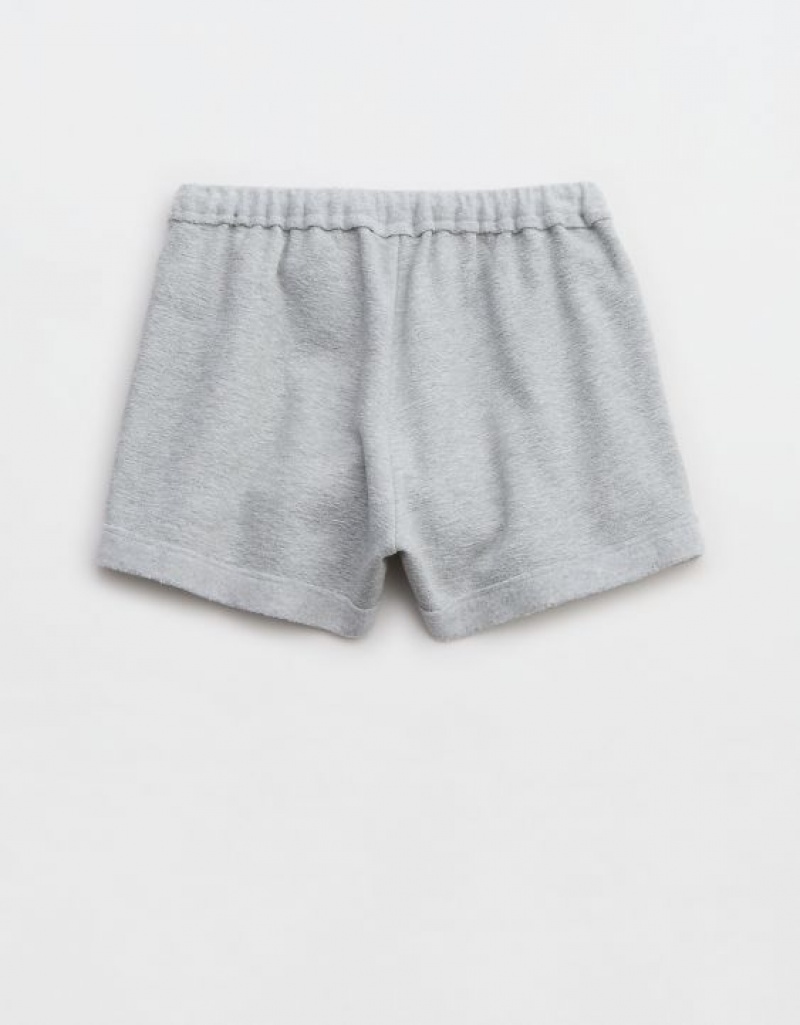 Aerie High Waisted Restart Shorts Grey | 3086FMVAK