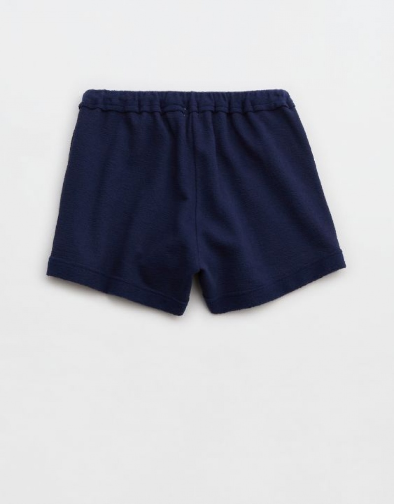 Aerie High Waisted Restart Shorts Navy | 2739ORSPD