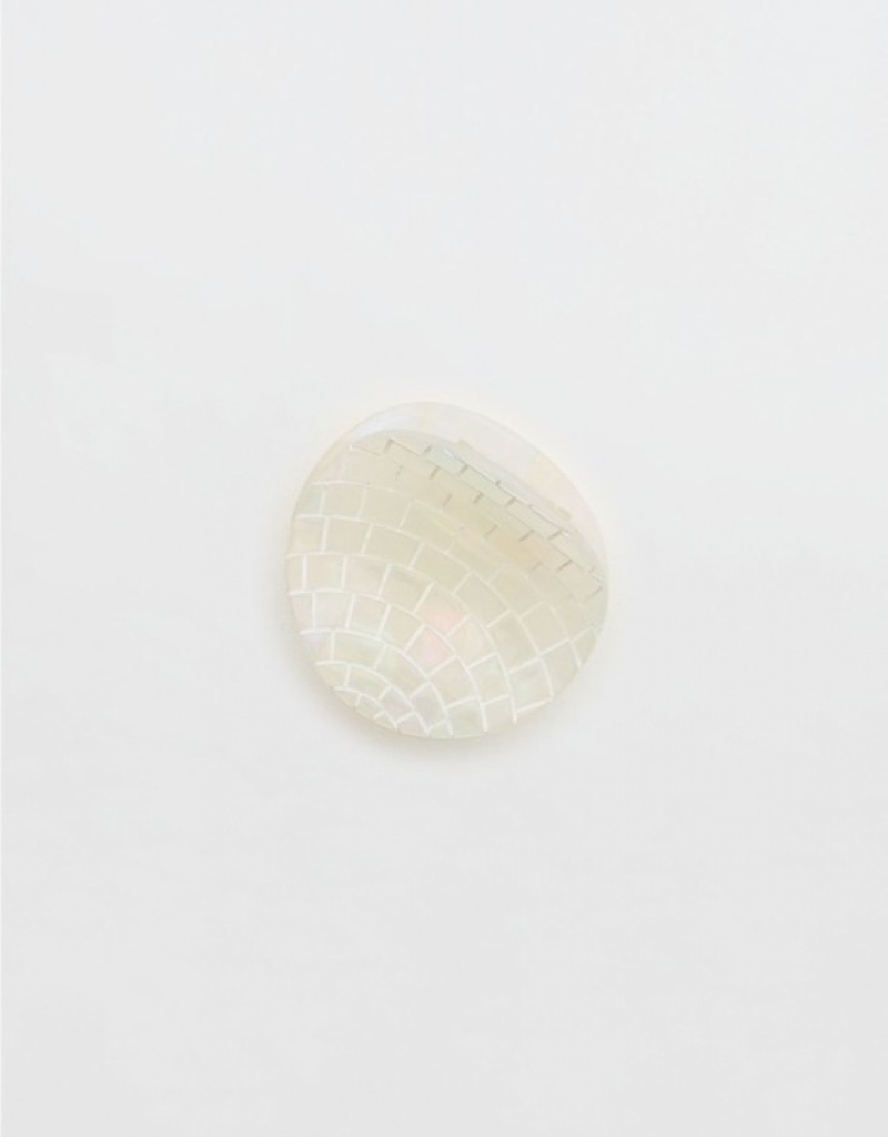 Aerie Jenny Lemons Disco Ball Hair Claw Clip Hair Accessories White | 3659LNVXF