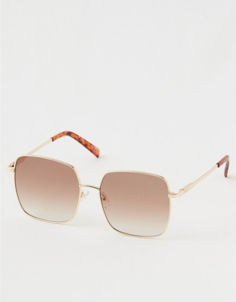 Aerie Le Specs Cherished Sunglasses Brown | 0582YVDRL