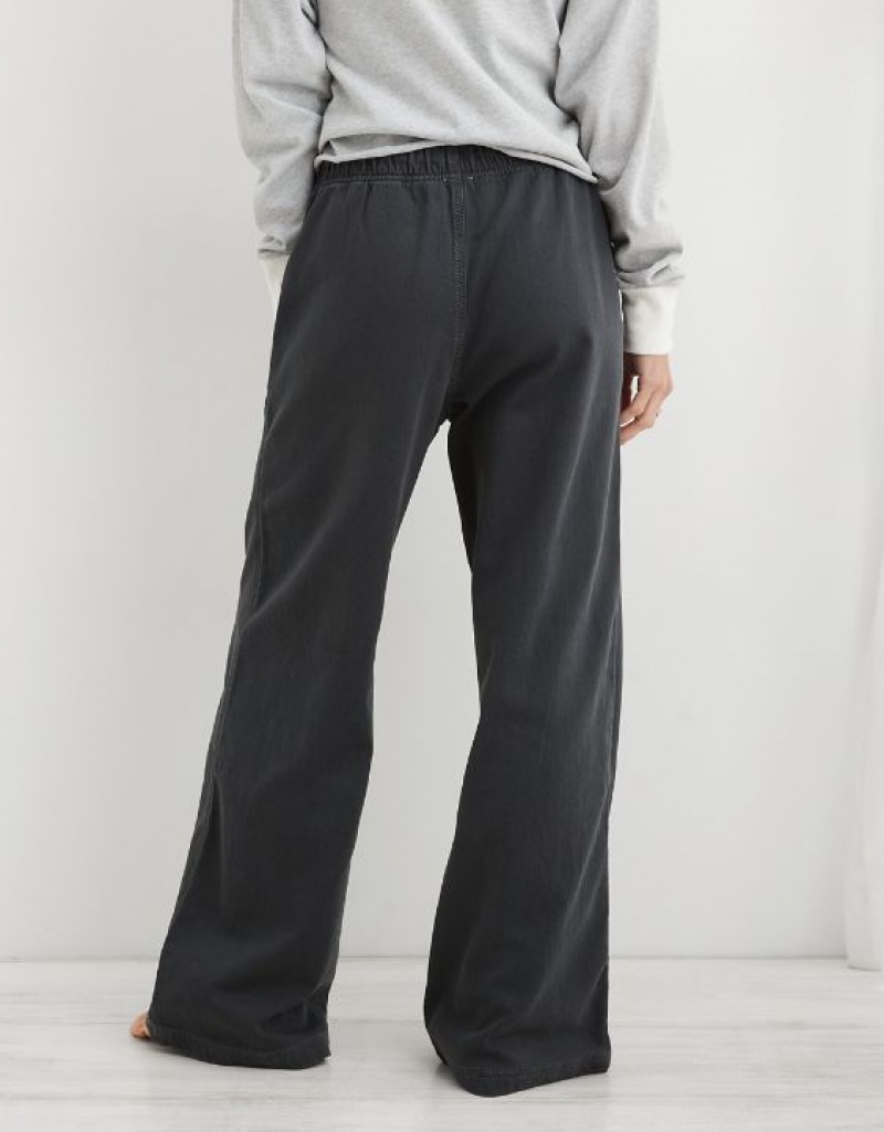 Aerie Me-Day Tie Waist Pants Grey | 1209UNWXD