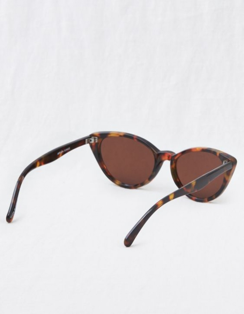 Aerie Meow Sunglasses Leopard | 8396BJRQU